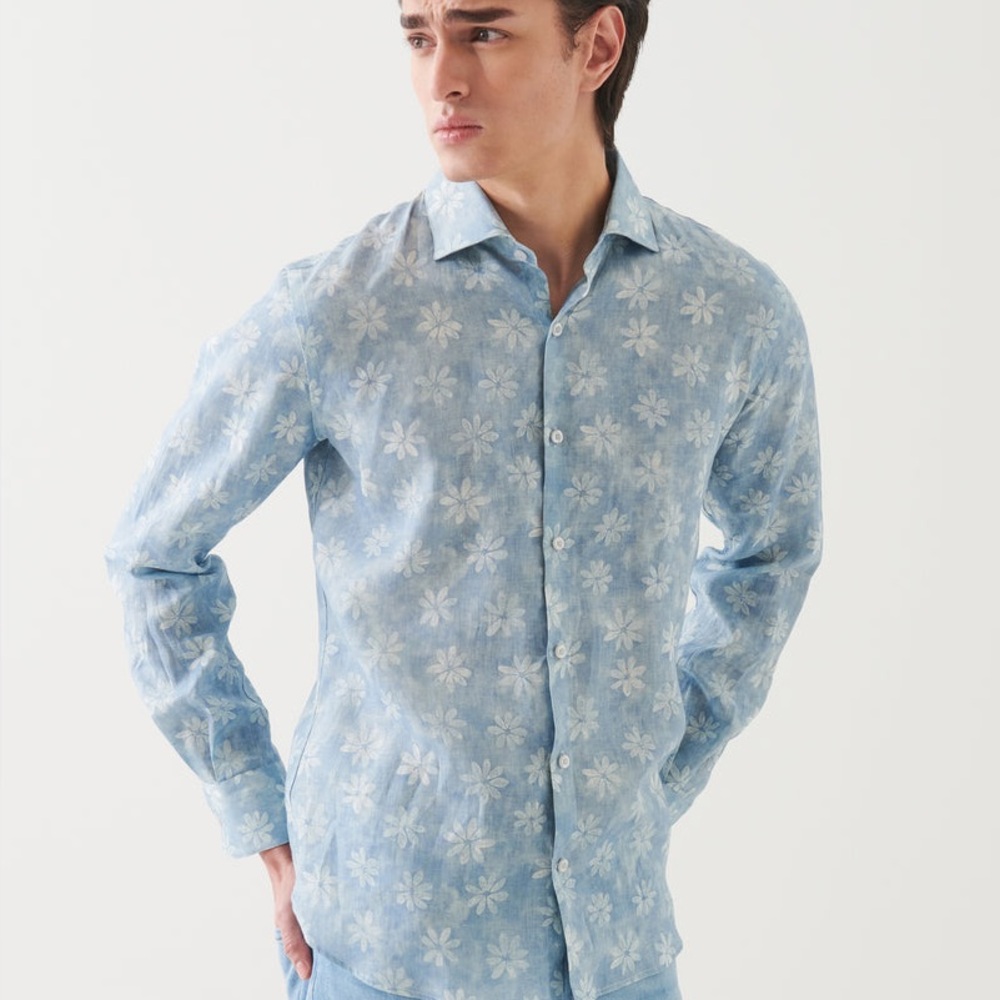 Robert Graham linen and cotton button down shirt